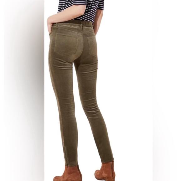 Ann Taylor LOFT Curvy Ankle Zip Corduroy Skinny Pants Tahoe Pine 31 - Picture 1 of 7